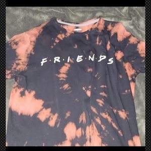 Reverse Tie Dye Friends T-shirt